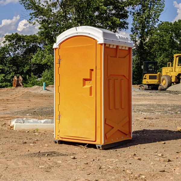 how often are the portable restrooms cleaned and serviced during a rental period in Wolf Pennsylvania